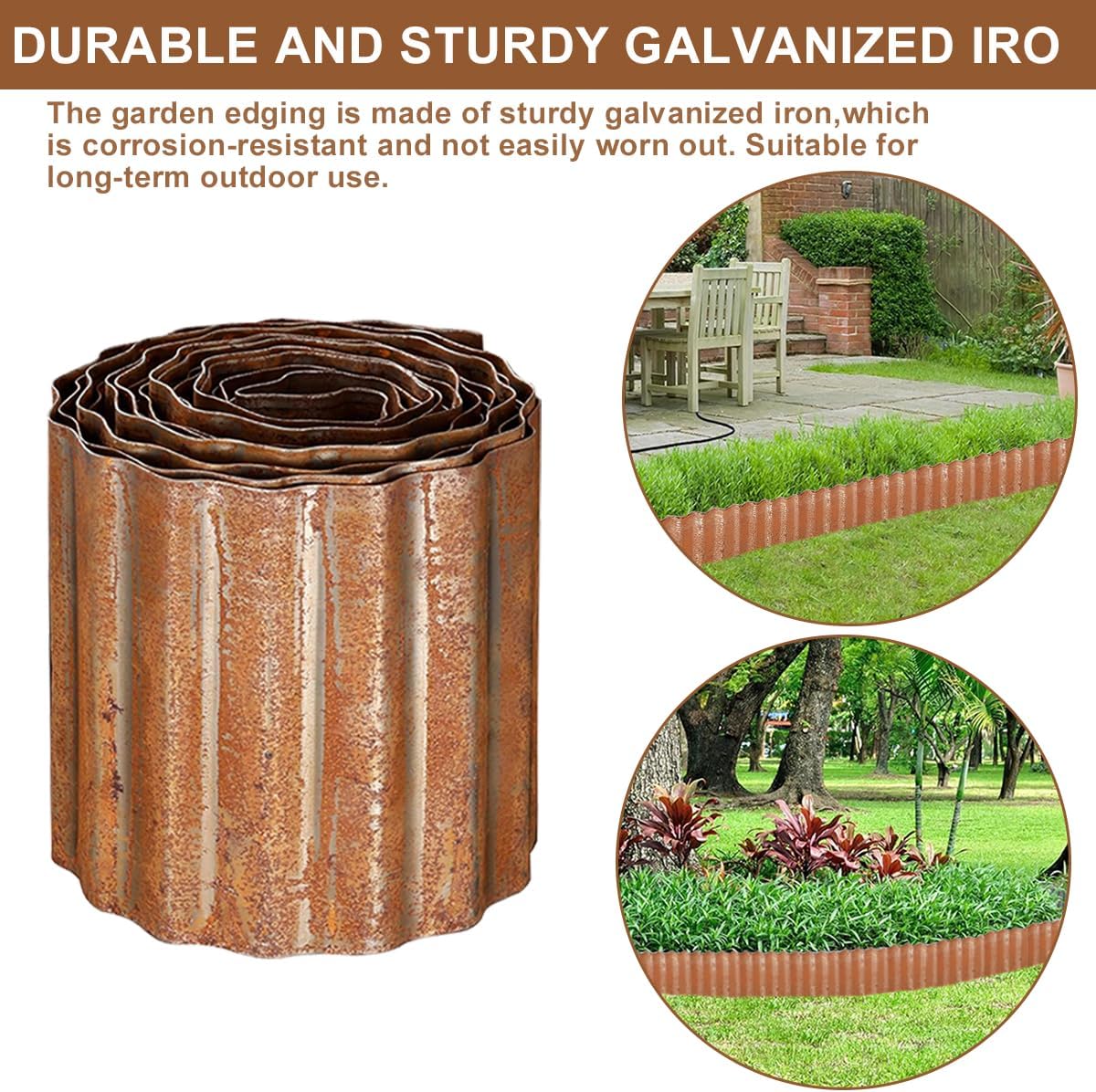Thumbnail 3 de Metal Lawn Edging Borders 6in x 40ft