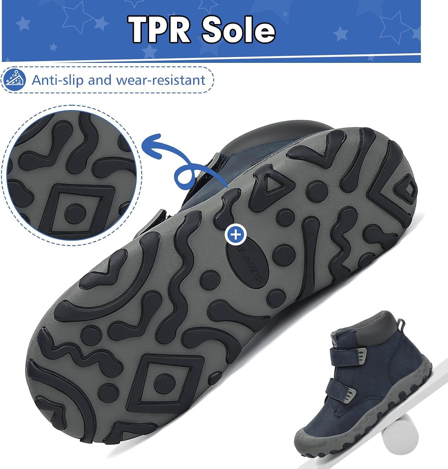 Detalle de Mishansha Kinder Wanderschuhe – griffige Allround-Schuhe für Kinder von 24 bis 38