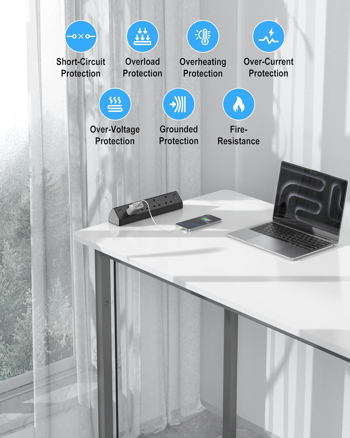Thumbnail 4 de Desk Clamp Power Socket USB-C Slots: 40W Fast Charging Station for 10 Devices