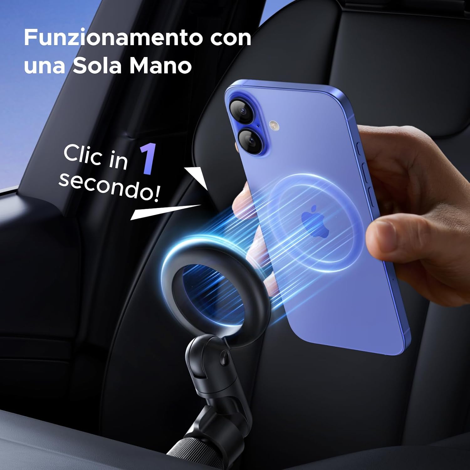 Thumbnail 4 de UGREEN Supporto Telefono Auto MagSafe con rotazione 360° per bocchette orizzontali, ultra stabile con magneti N52