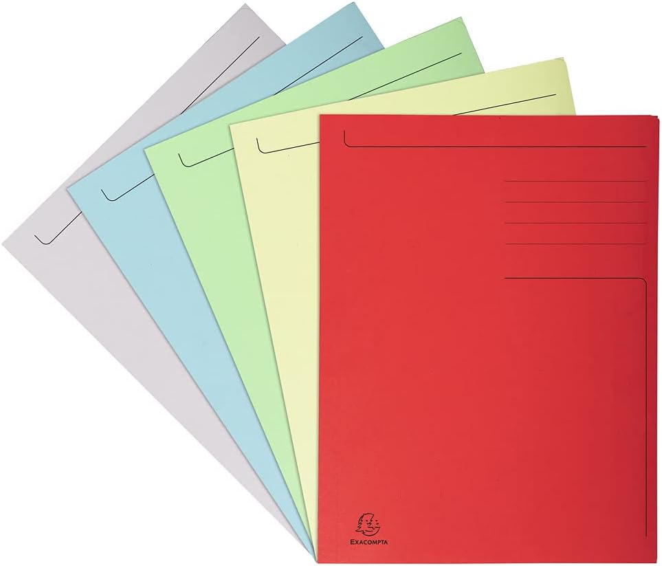 Detalle de Exacompta 448000E: Confezione da 10 cartelline rigide Forever 280 g/m², 24x32 cm, colori pastello