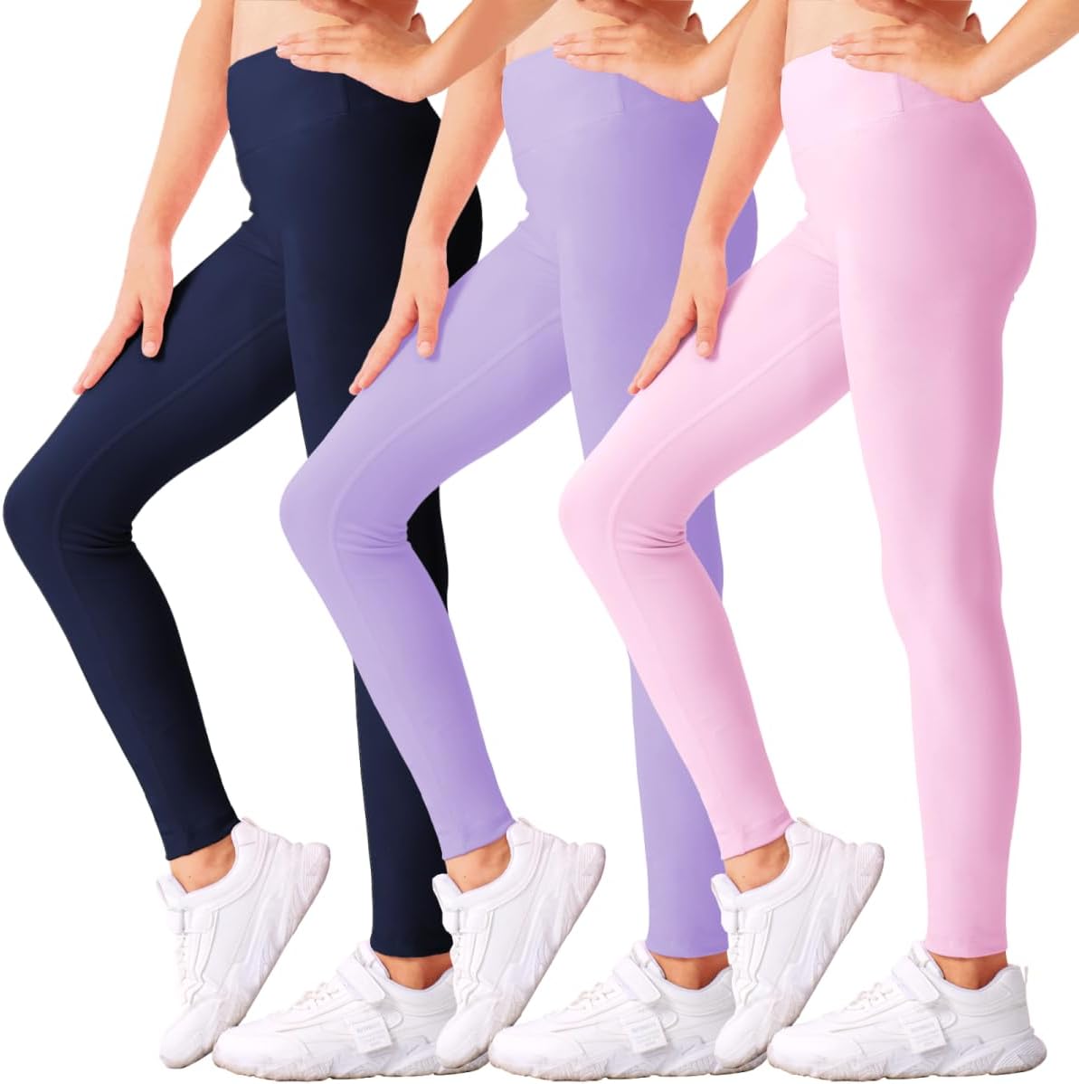 Thumbnail 5 de Roself Moment 3er Pack Mädchen-Leggings lang mit hohem Bund – Stretch & bequem für Sport und Alltag
