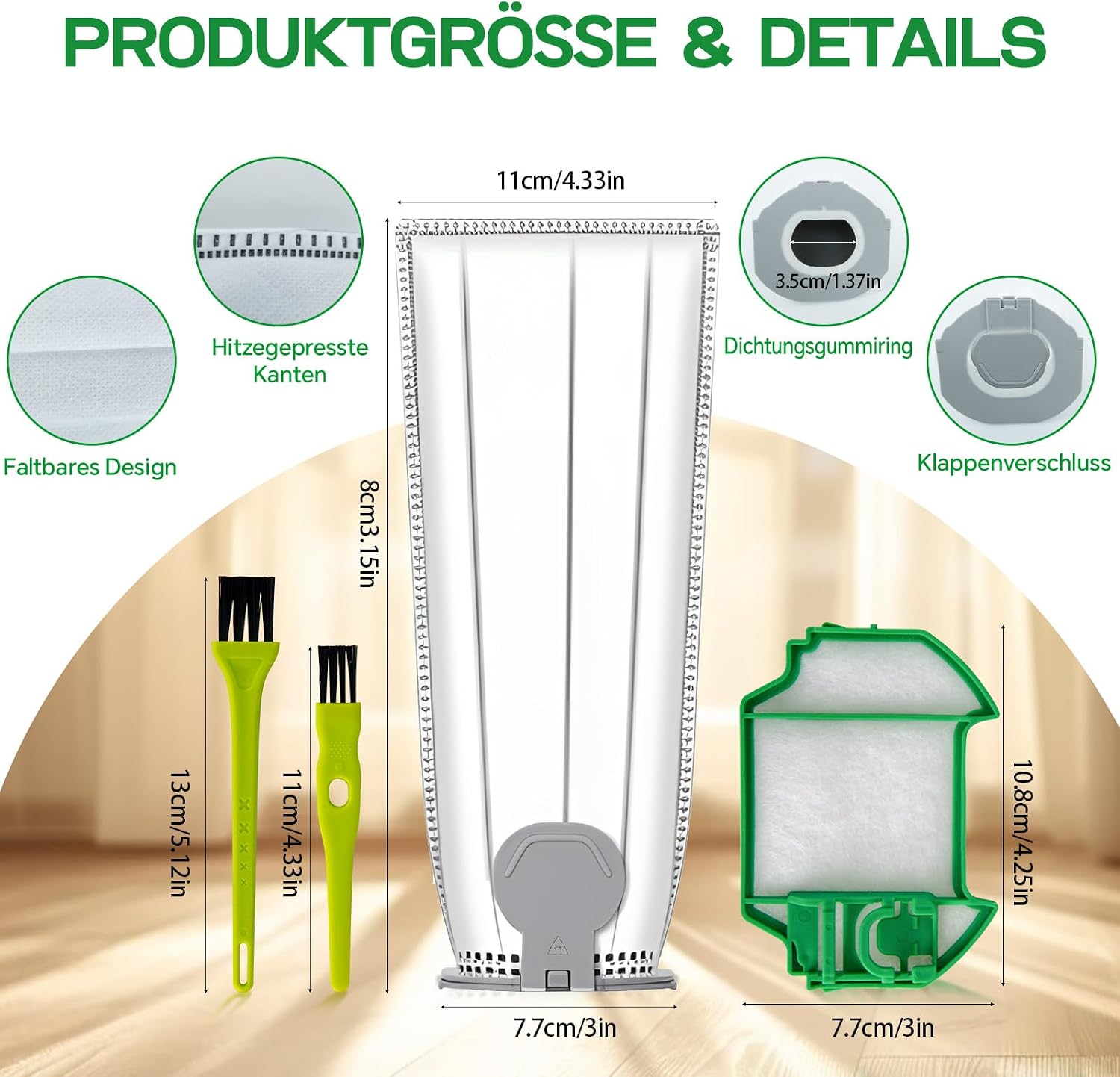 Thumbnail 4 de Vorwerk Kobold VK7 FP7 12 Staubsaugerbeutel đź§ą