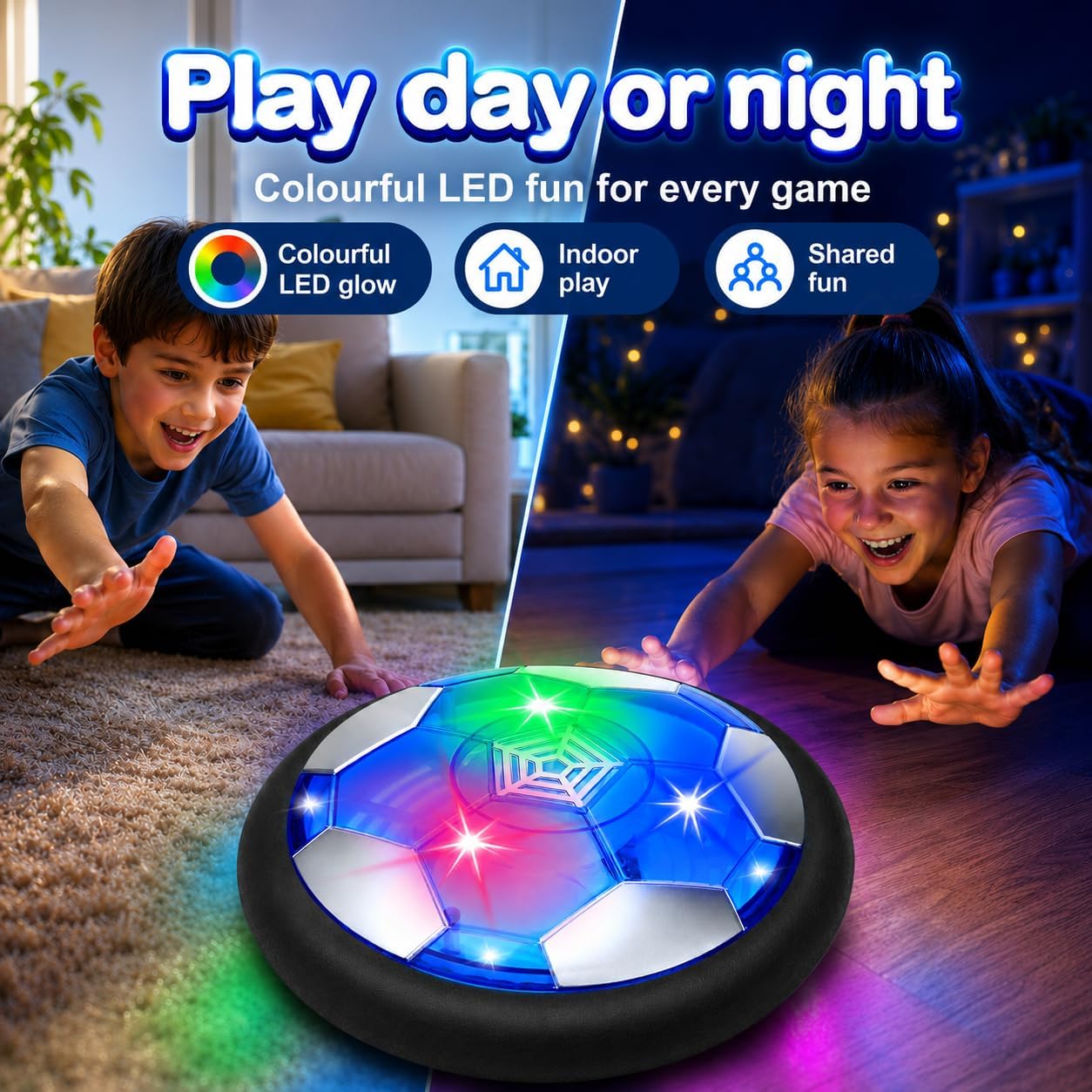 Thumbnail 2 de TODARRUN Kids Toys Hover Soccer Ball with Colourful LED Lights and Soft Foam Bumper