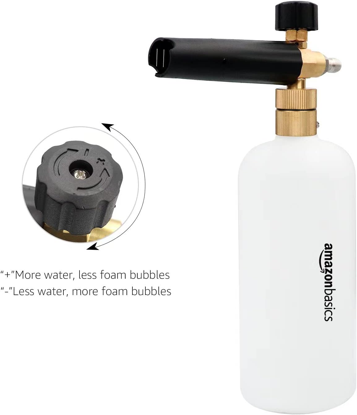 Detalle de Amazon Basics Foam Cannon with 1/4-Inch Quick Connector for Pressure Washer – 33-Ounce