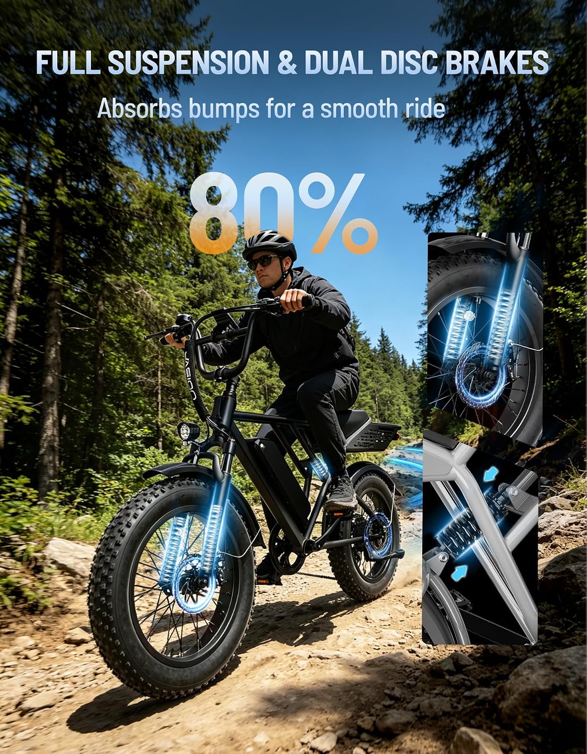 Detalle de Jasion Fat Tire Electric Bike 48V 15Ah