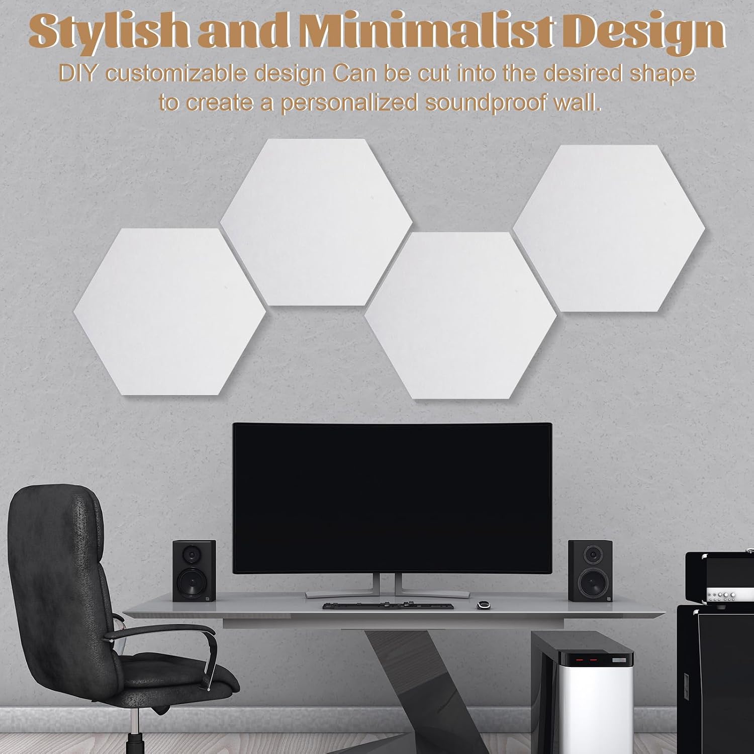 Thumbnail 5 de Pushglossy MUY-Pushglossy-0937 Acoustic Panels, 12-Pack Polyester, White