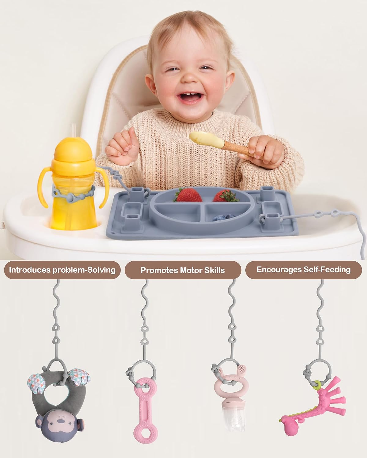 Thumbnail 4 de STARTURFLYU Silicone Baby Placemat