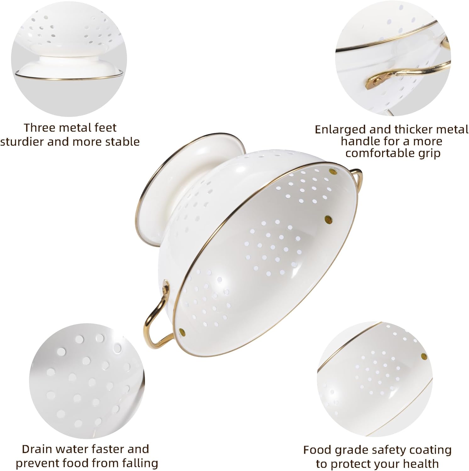 Thumbnail 4 de Metal Colander Set 3-piece 🍽