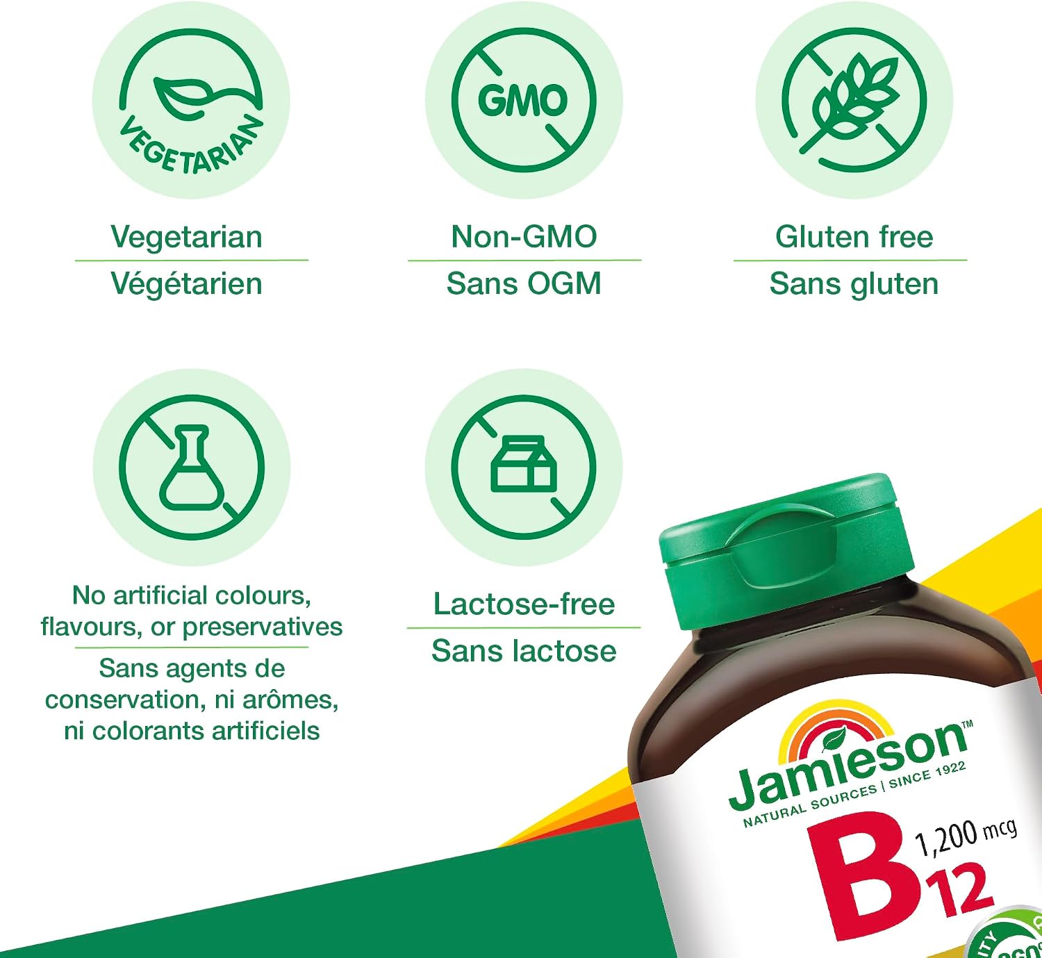 Thumbnail 4 de Jamieson 2823 Vitamin B12 Tablets, 1,200 mcg Methylcobalamin, Timed Release