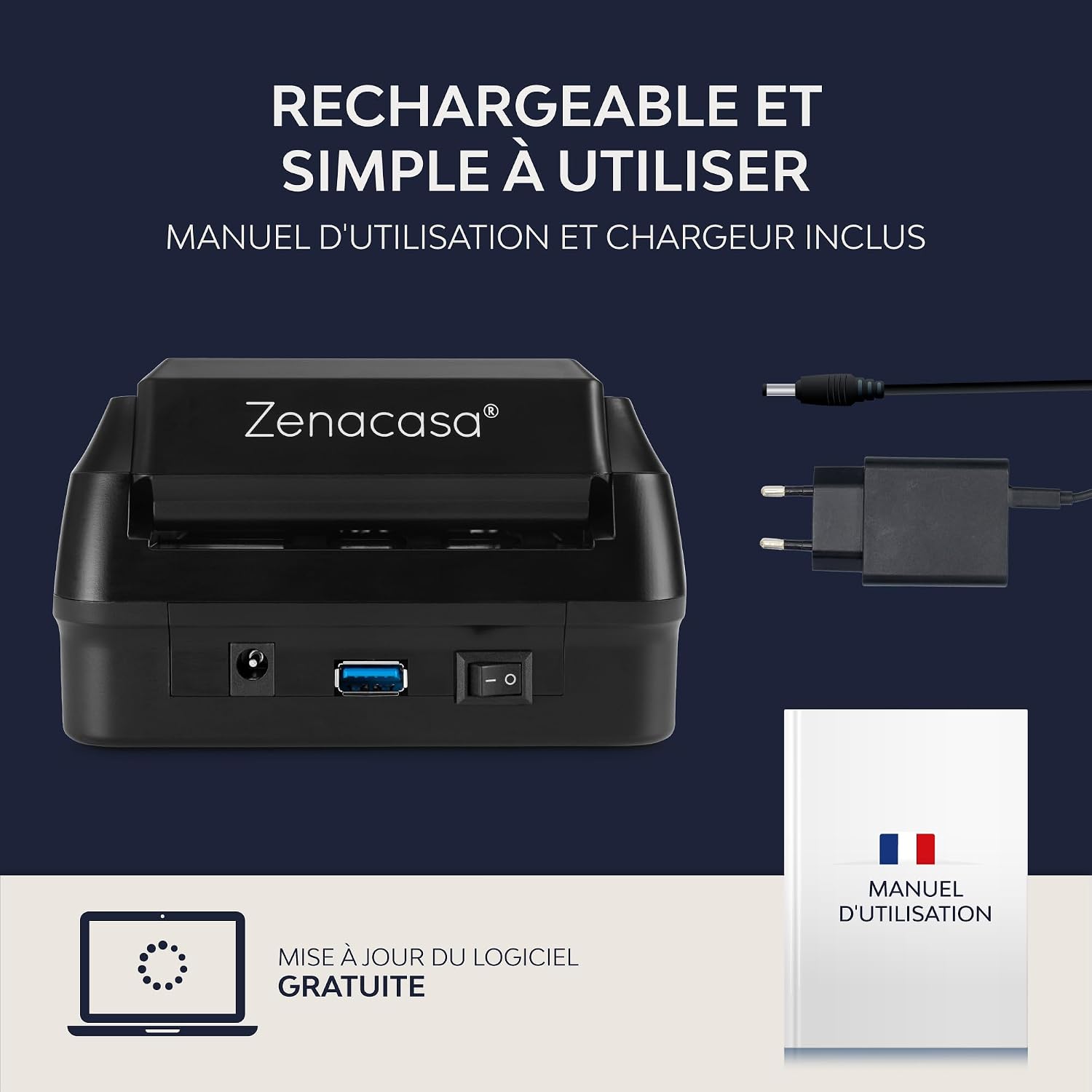 Thumbnail 5 de ZENACASA Detecteur faux billets UV/MG/IR
