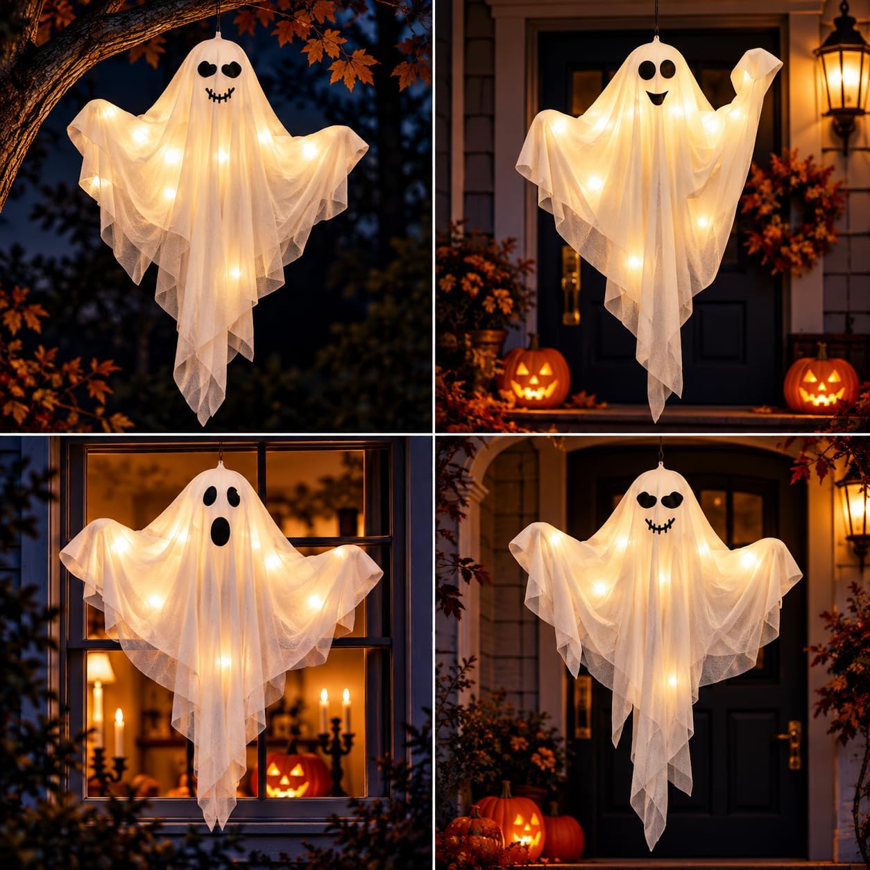 Detalle 2 de Kiddokids Hanging Halloween Ghosts, 27.5-Inch
