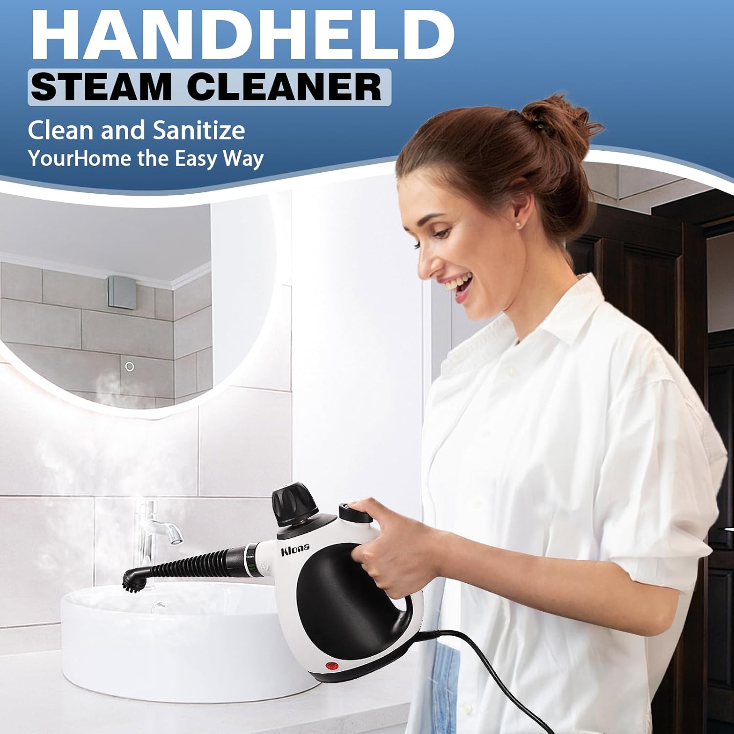 Thumbnail 4 de KLONA Steam Cleaner: Multi-Purpose Handheld Steamer with 10 Accessories