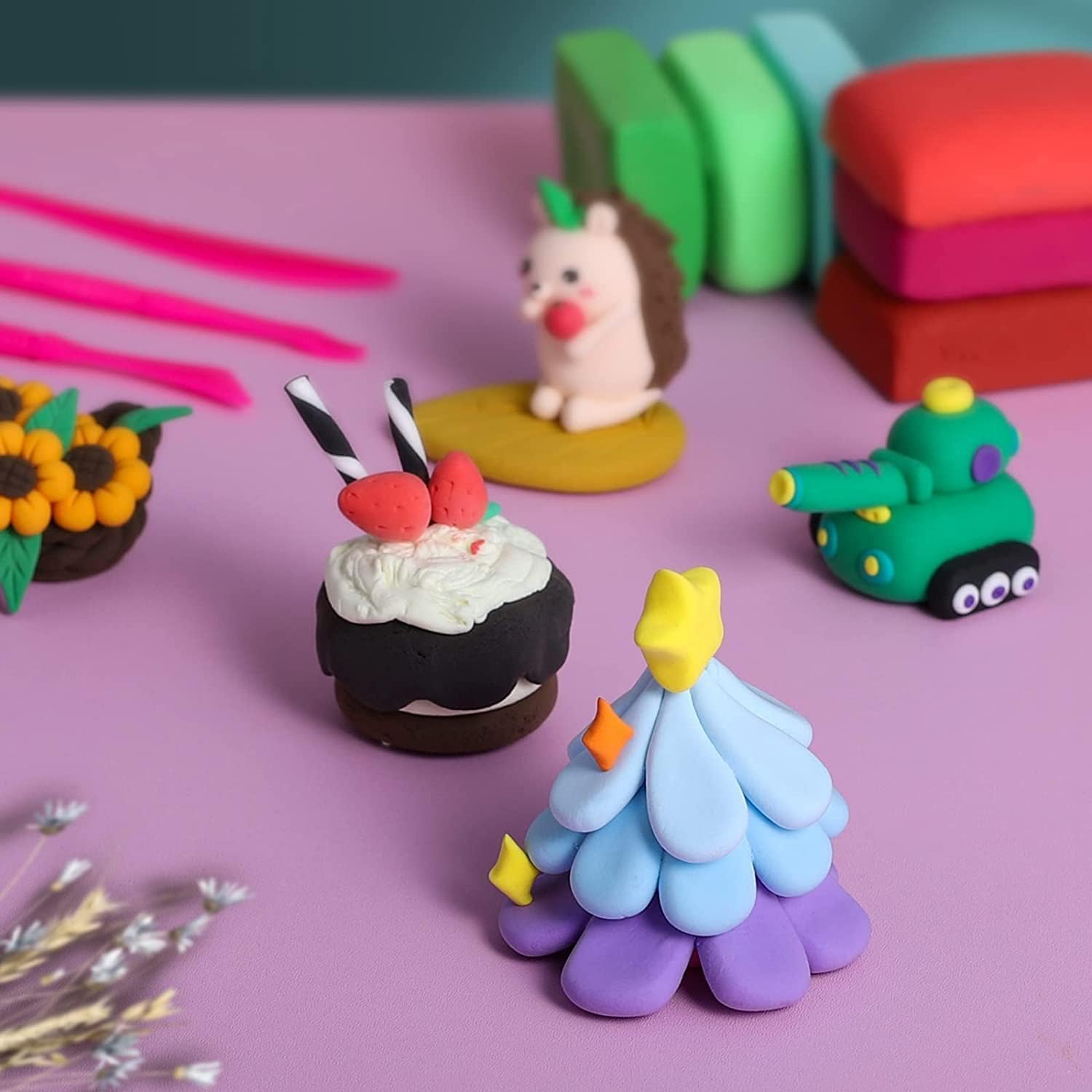Thumbnail 6 de iFergoo Air Dry Clay for Kids 60 Colours