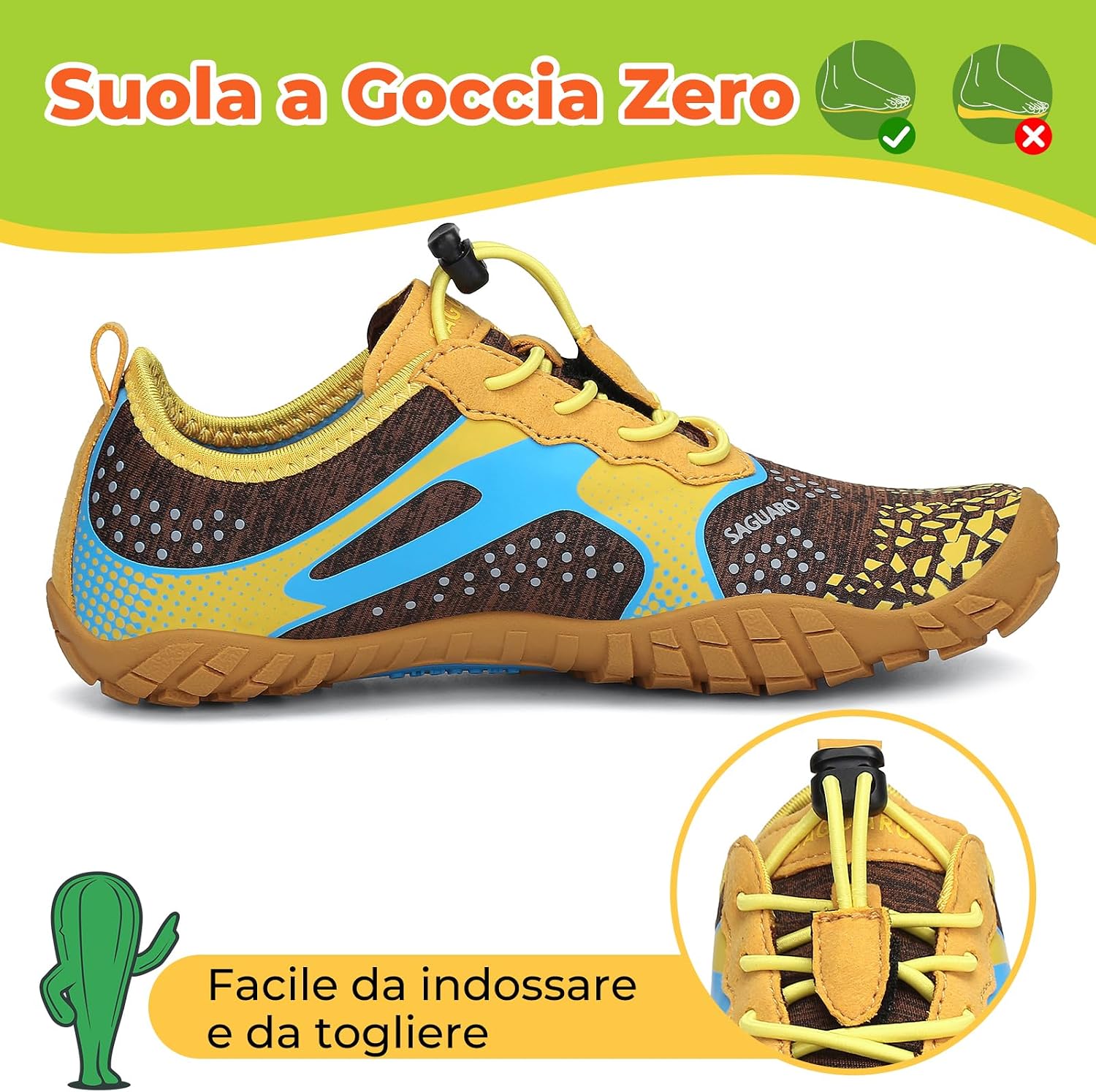 Detalle 2 de SAGUARO Barefoot Bambini traspiranti 24-36