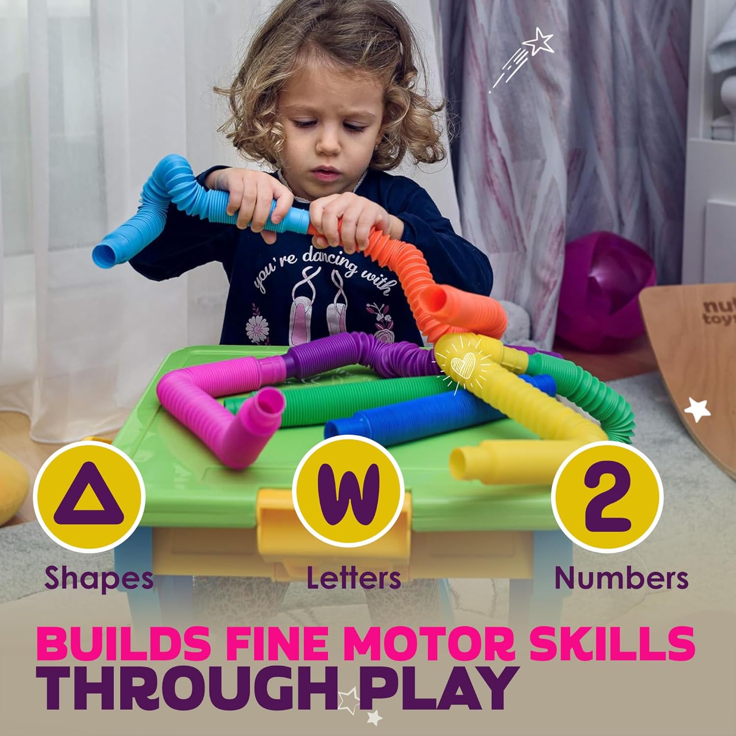 Thumbnail 4 de Nutty Toys Pop Tubes Large 8-Pack sensory toy