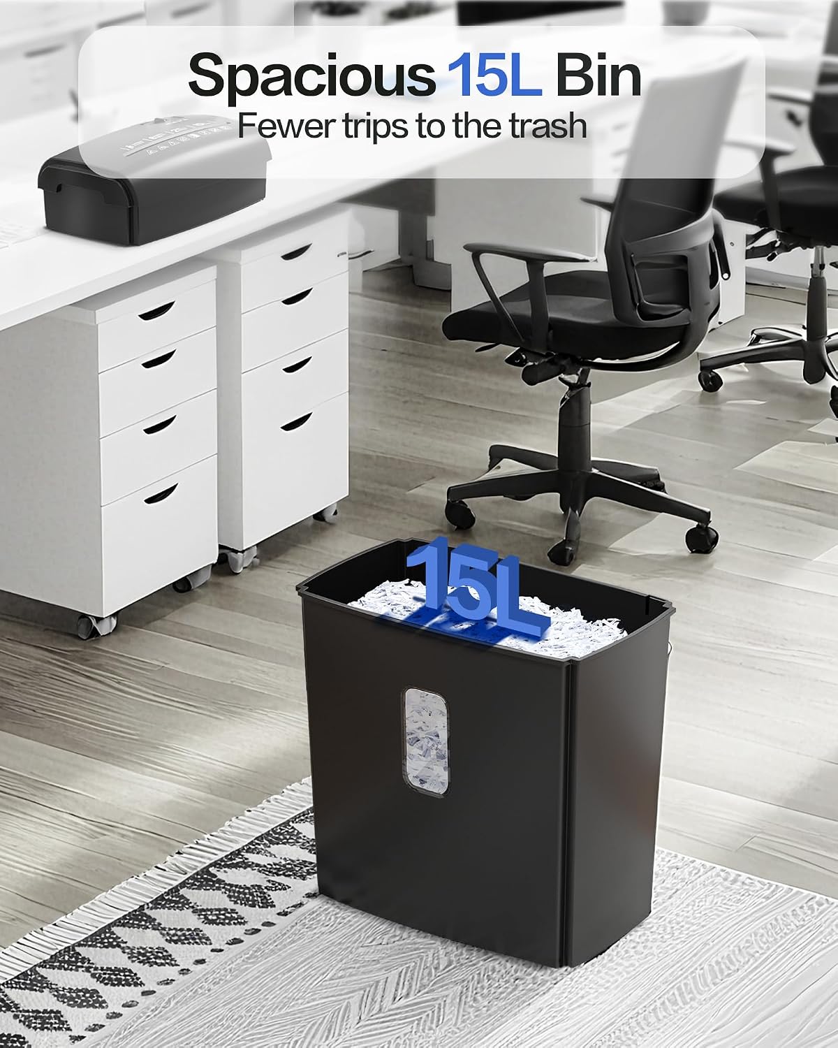 Detalle 2 de Locksworth AZ1687VC Micro-Cut Shredder, 8-Sheet P-4 Security