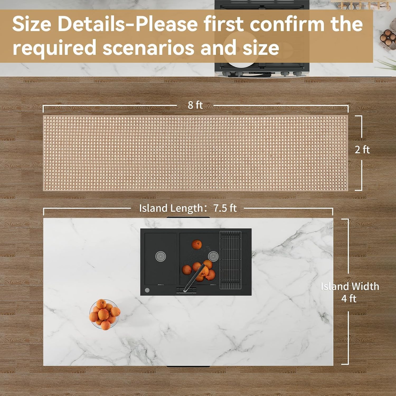 Detalle de YDKGL Runner Rug 2x8 ft