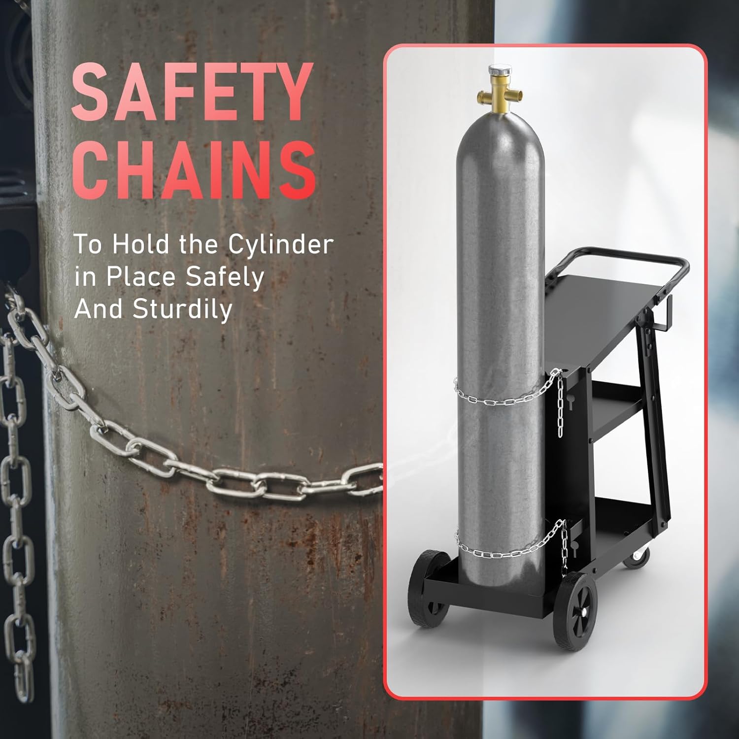 Thumbnail 4 de YESWELDER Carrello di saldatura inclinabile per TIG/MIG e taglierina al plasma, con stoccaggio 360°