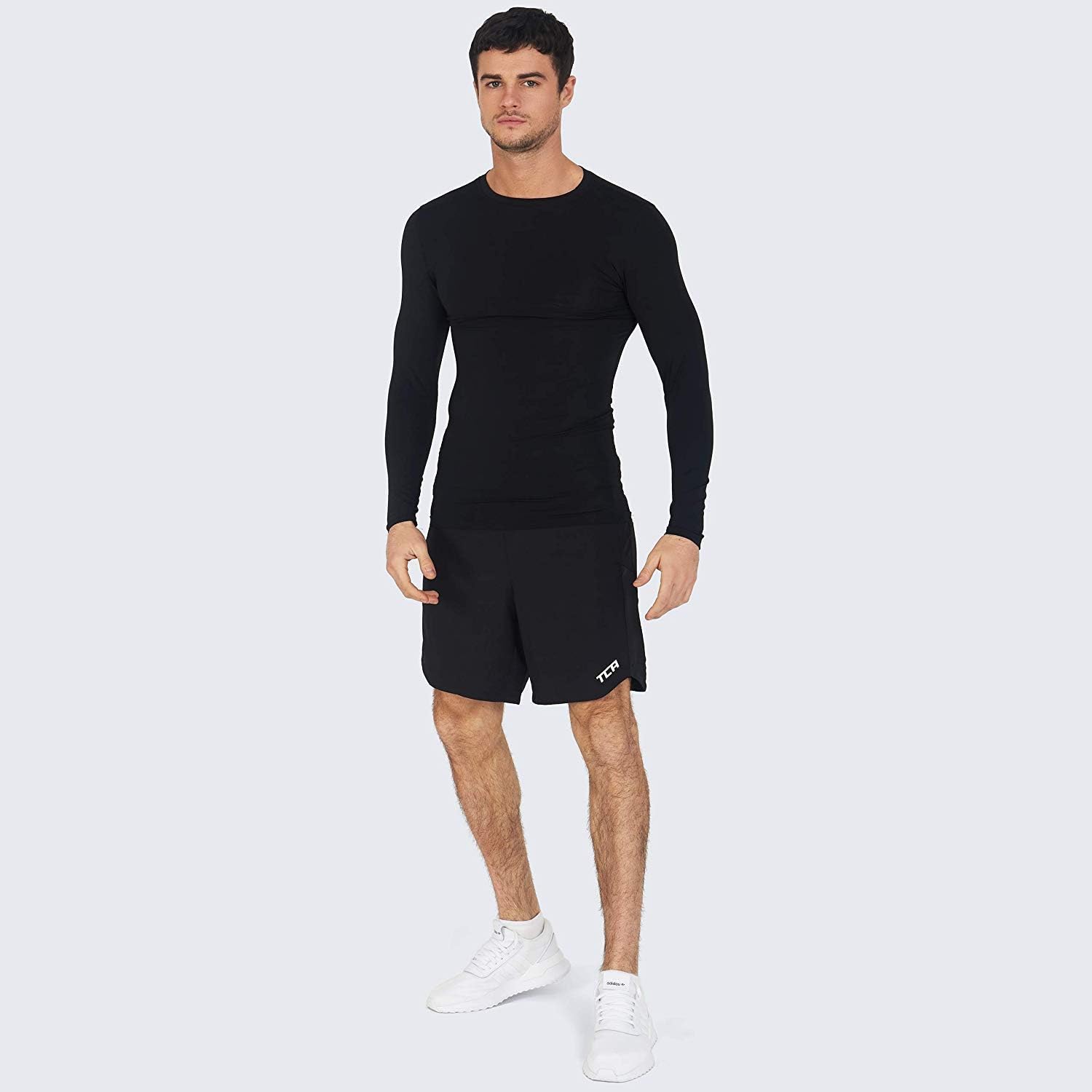 Detalle 2 de PowerLayer Maglia da Uomo a Manica Lunga Girocollo a Compressione – Strato tecnico a compressione leggera