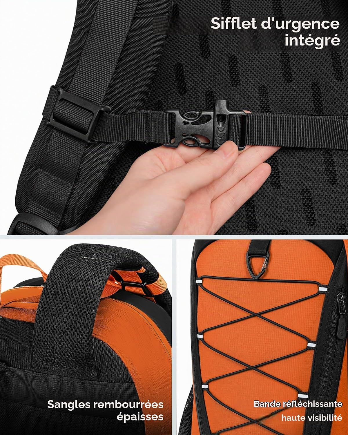 Detalle 2 de MATEIN-wandelrugzak van 40 liter met schoenenvak en regenhoes