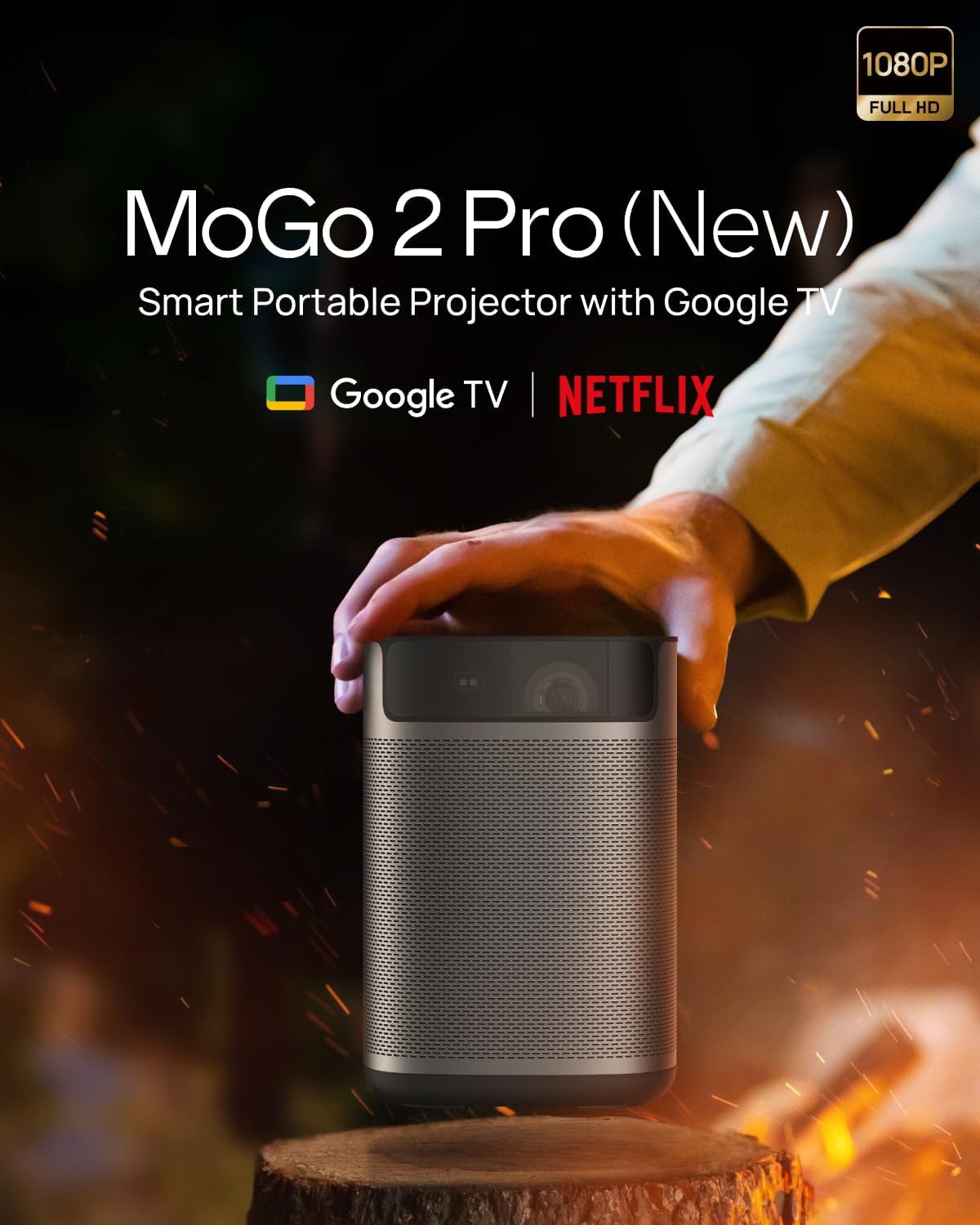 Detalle 2 de XGIMI MoGo 2 Pro (New) portable smart projector with Google TV and Netflix