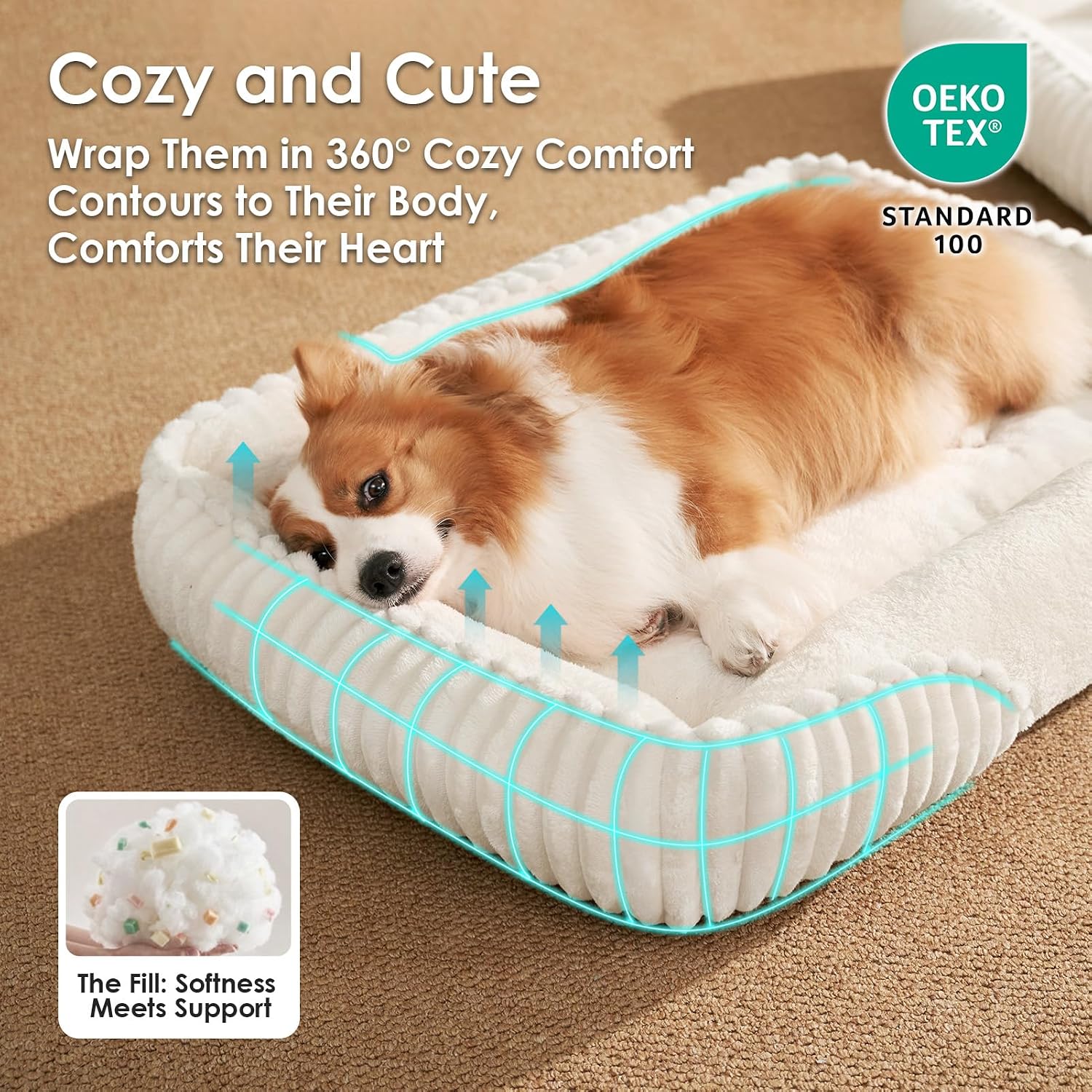 Detalle de EHEYCIGA Dog Bed 30x24in