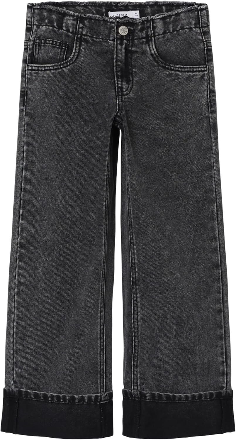 Detalle de NAME IT Nkfbella Skater Xwide Jeans 3111-za Noos – Jean coupe large, chic et confortable