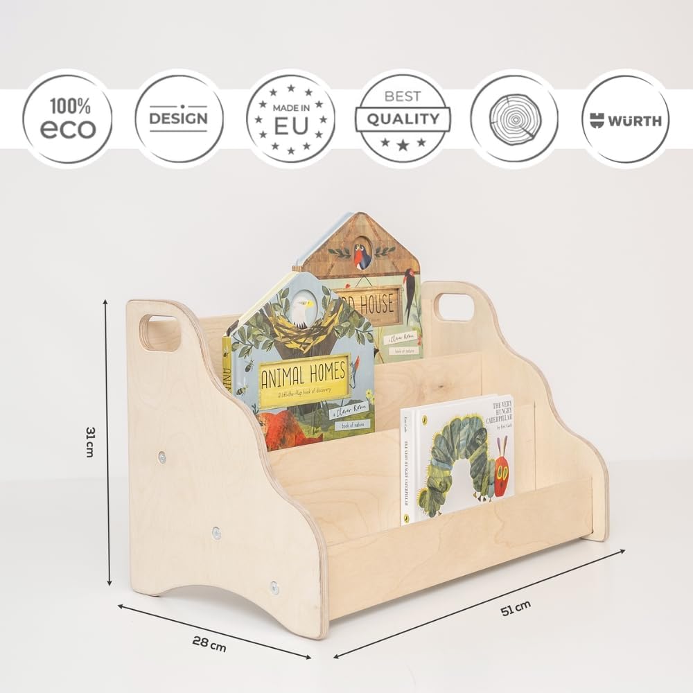 Detalle de MAMOI Libreria per bambini – scaffale autoportante per cameretta, organizer libri e quaderni