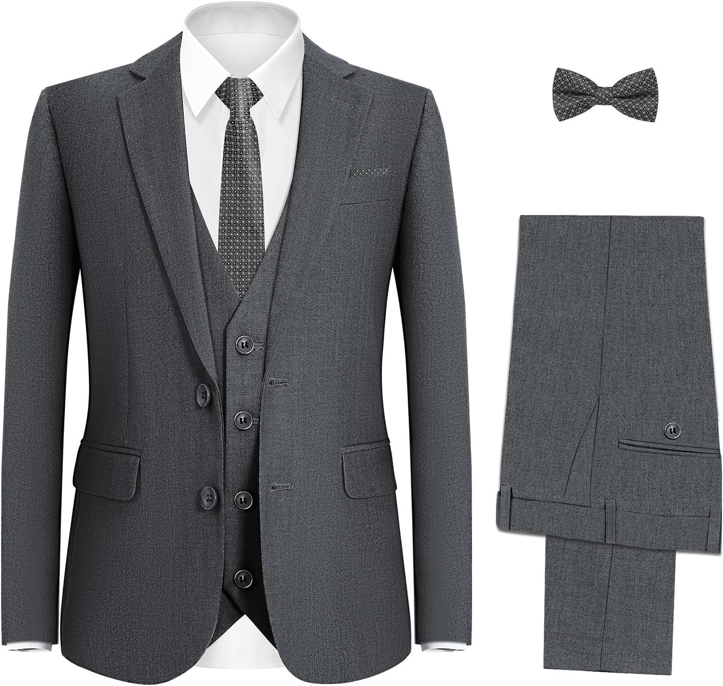 Detalle de Happy Dolphin Boys’ Formal Suit Set for Weddings & Communions, Adjustable Waist
