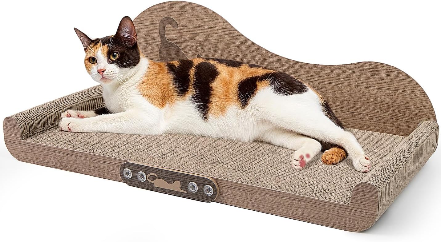 Detalle de NATUYA Oil Printing Frame Cat House with Cardboard Scratching Pad