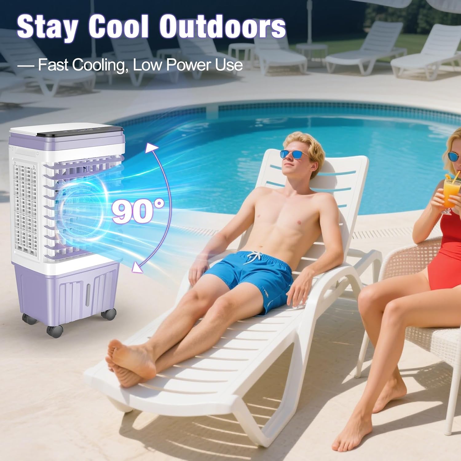 Thumbnail 6 de Portable Air Conditioners: 3000 CFM Swamp Cooler with 6.87 Gallon Tank