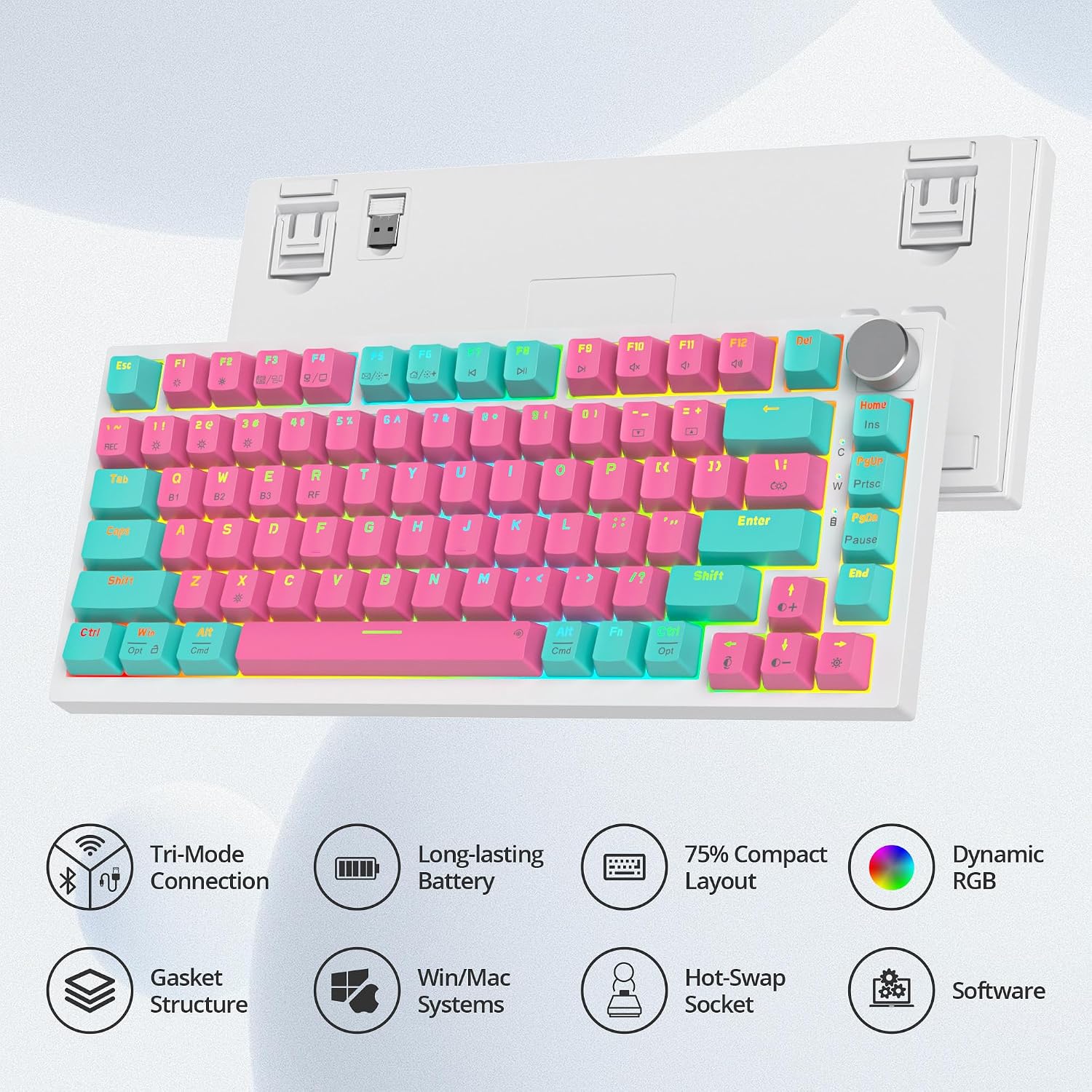 Thumbnail 4 de iRoboosta Wireless Mechanical Keyboard 75%