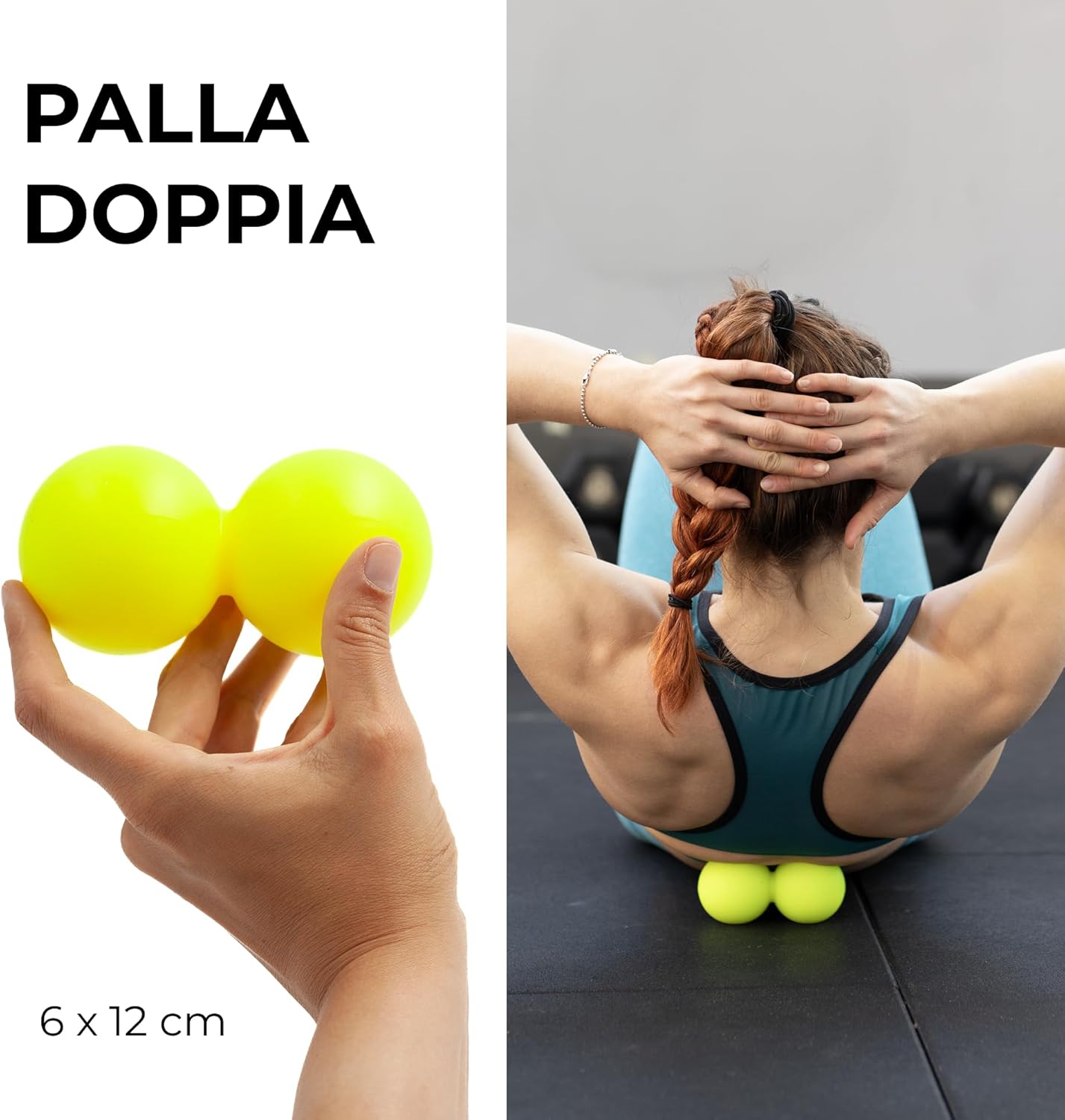 Detalle de KALAHARI Palline per Massaggio SET 4 in 1 con Ebook in italiano – Trigger Point, Automassaggio Miofasciale e fascia elastica