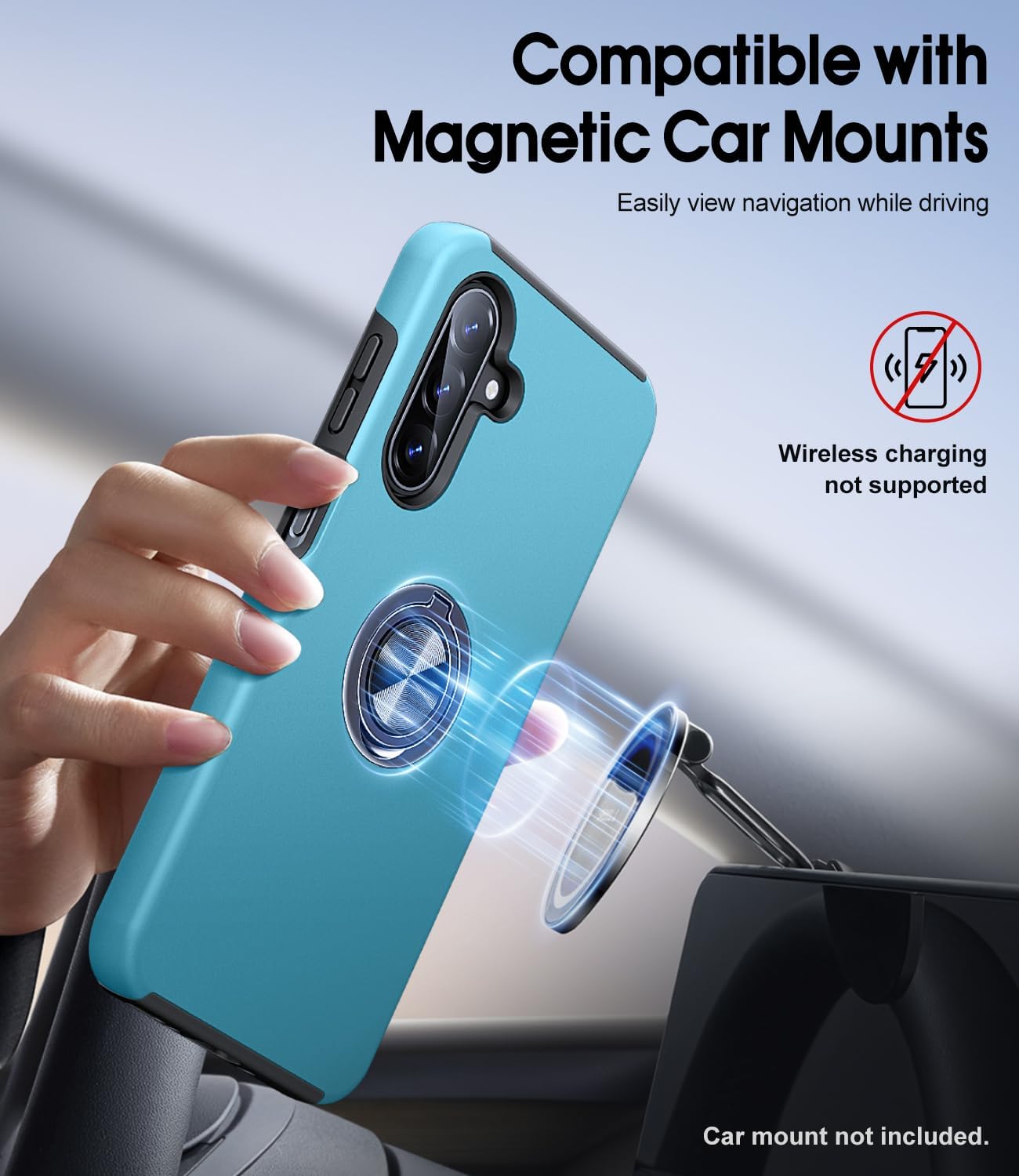 Detalle 1 de AOUIA A17 case with 2-pack screen protectors