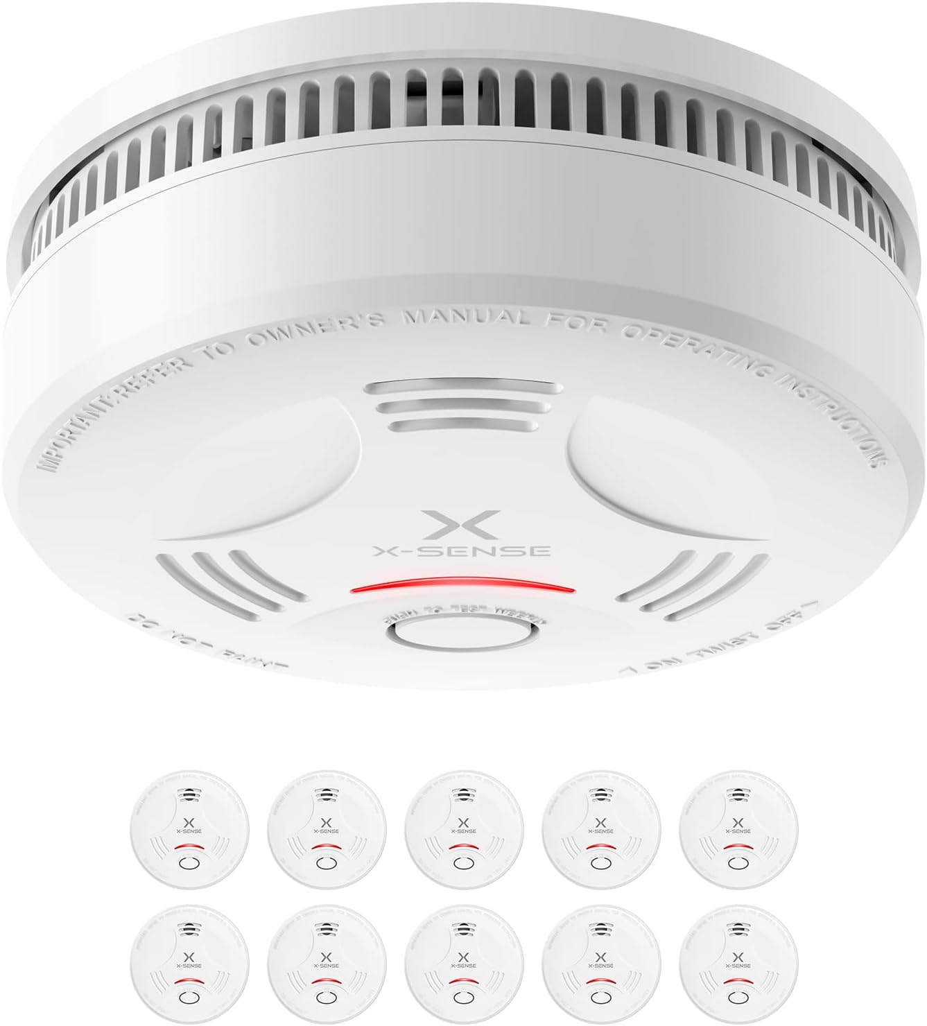 Detalle de X-Sense SD11 rilevatore di fumo con batteria da 10 anni (conforme EN14604) – confezione da 10