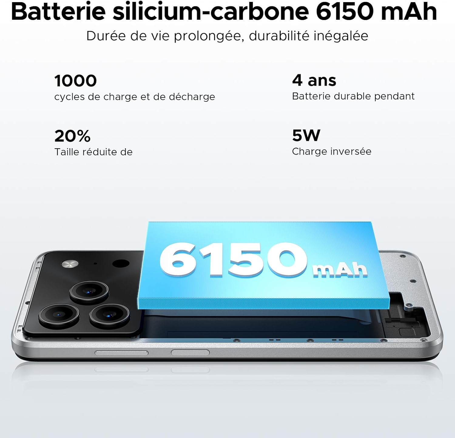 Thumbnail 3 de DOOGEE Note56 smartphone pas cher 6150 mAh