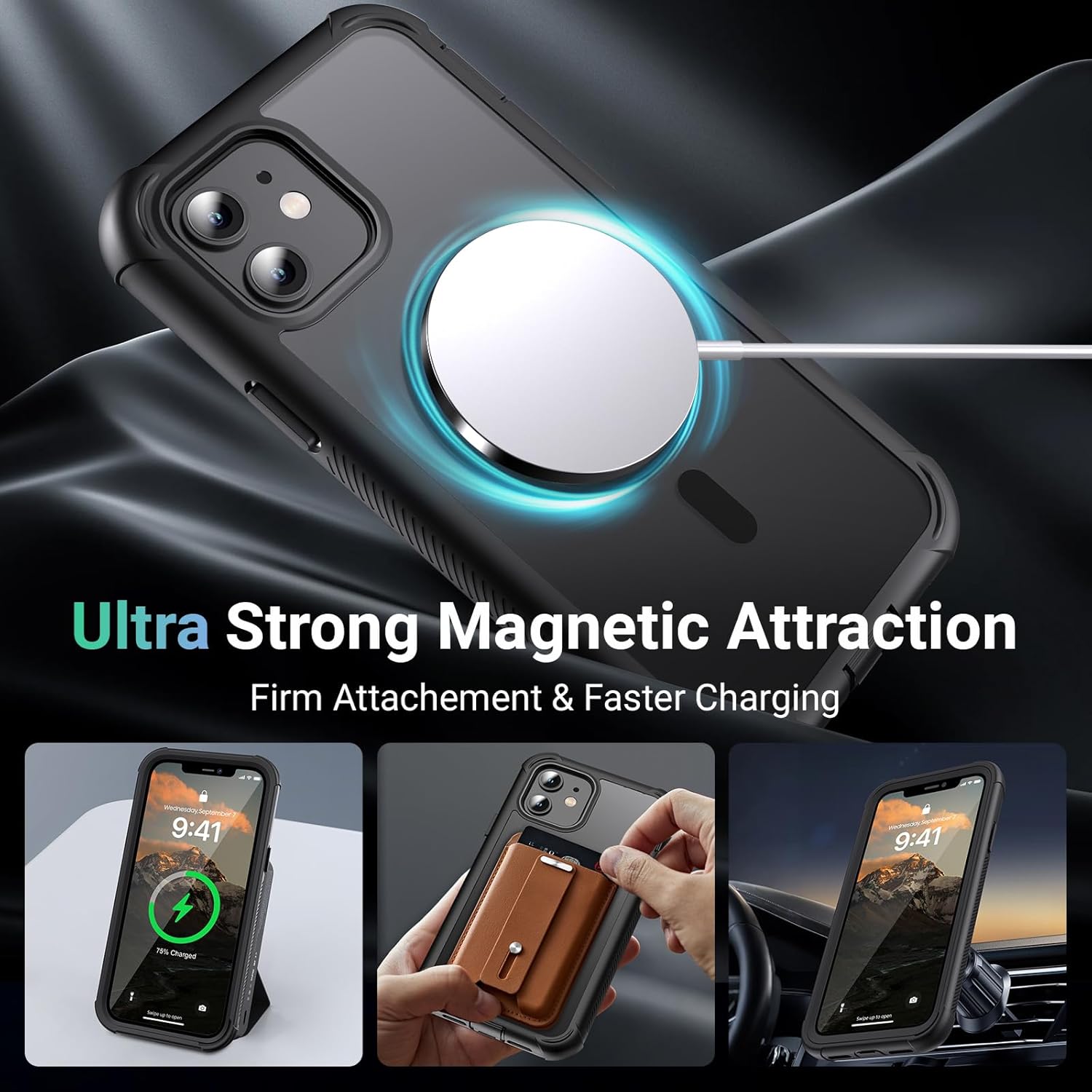 Thumbnail 2 de jaroco Magnetic Case for iPhone 12/12 Pro (6.1''), MagSafe Compatible, Military-Grade Drop Protection
