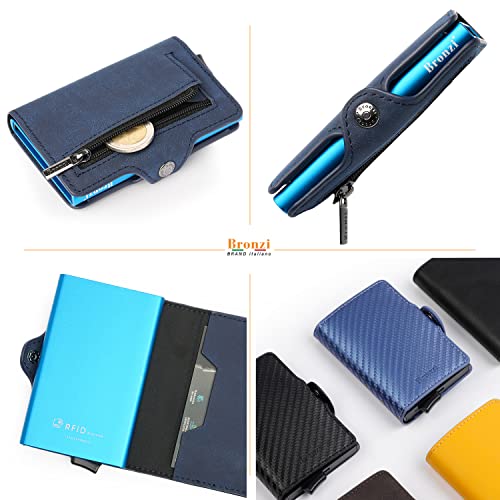 Thumbnail 3 de Bronzi Portafoglio Porta Carte Credit & Porta Tessere con protezione RFID – Slim, design italiano Blu
