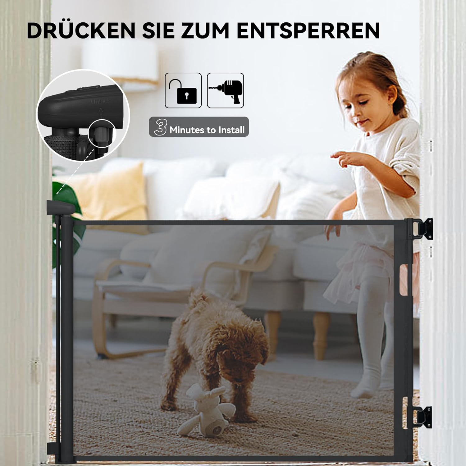 Detalle de Hawthyhome Treppenschutzgitter 140 cm đȘ