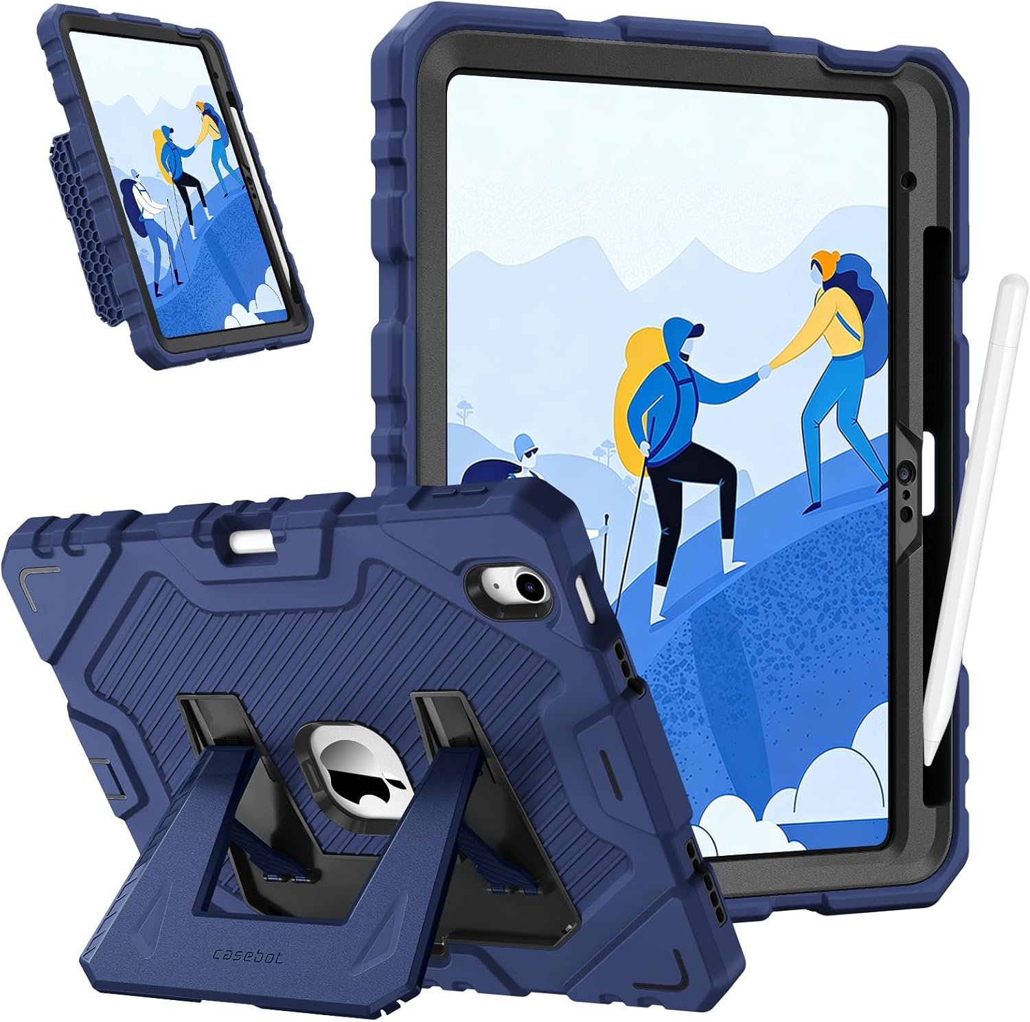 Detalle de FINTIE Kids Case for iPad (A16) 11th Gen / iPad 10th Gen 10.9" Rugged Case Navy