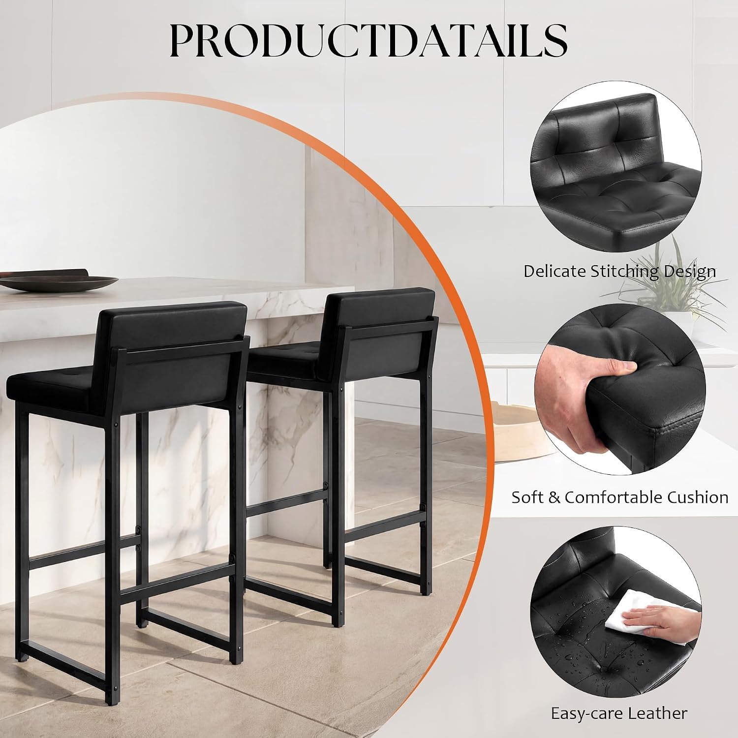 Thumbnail 4 de Juoerce Counter-Height Bar Stools, Set of 2