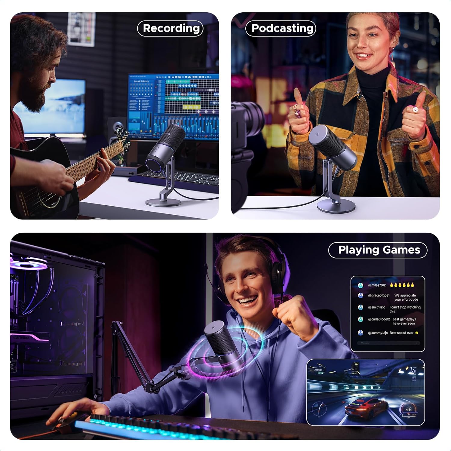 Thumbnail 5 de UGREEN USB Microphone 24bit/96kHz Gaming condenser mic