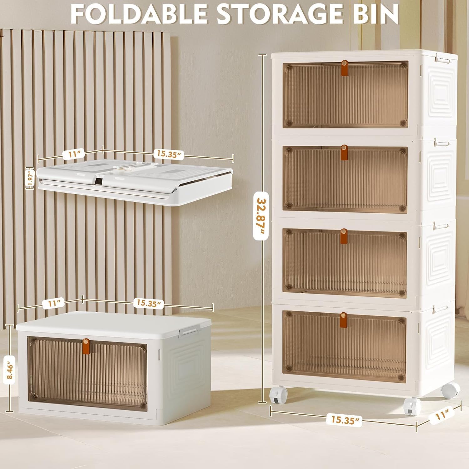 Thumbnail 1 de YFXCVSL 4 Tier Plastic Storage Bins with Lid