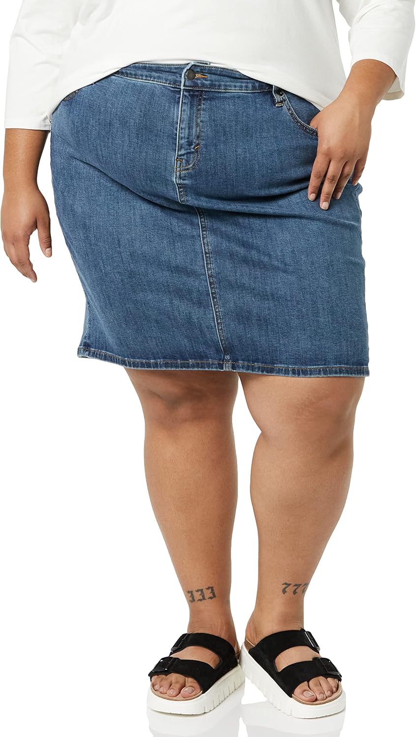 Thumbnail 3 de Amazon Essentials Damen Jeansrock mit 5 Taschen und Stretchanteil (60,3 cm) – klassischer Five-Pocket-Style