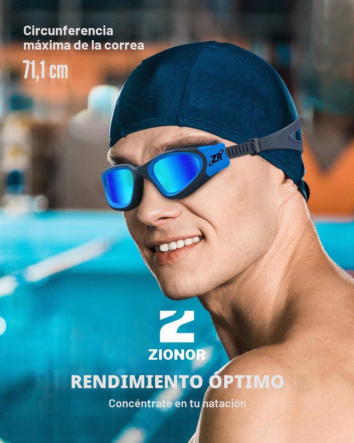 Thumbnail 6 de Zionor G1: Gafas de natación polarizadas, antiniebla y 100% UV para unisex y adulto