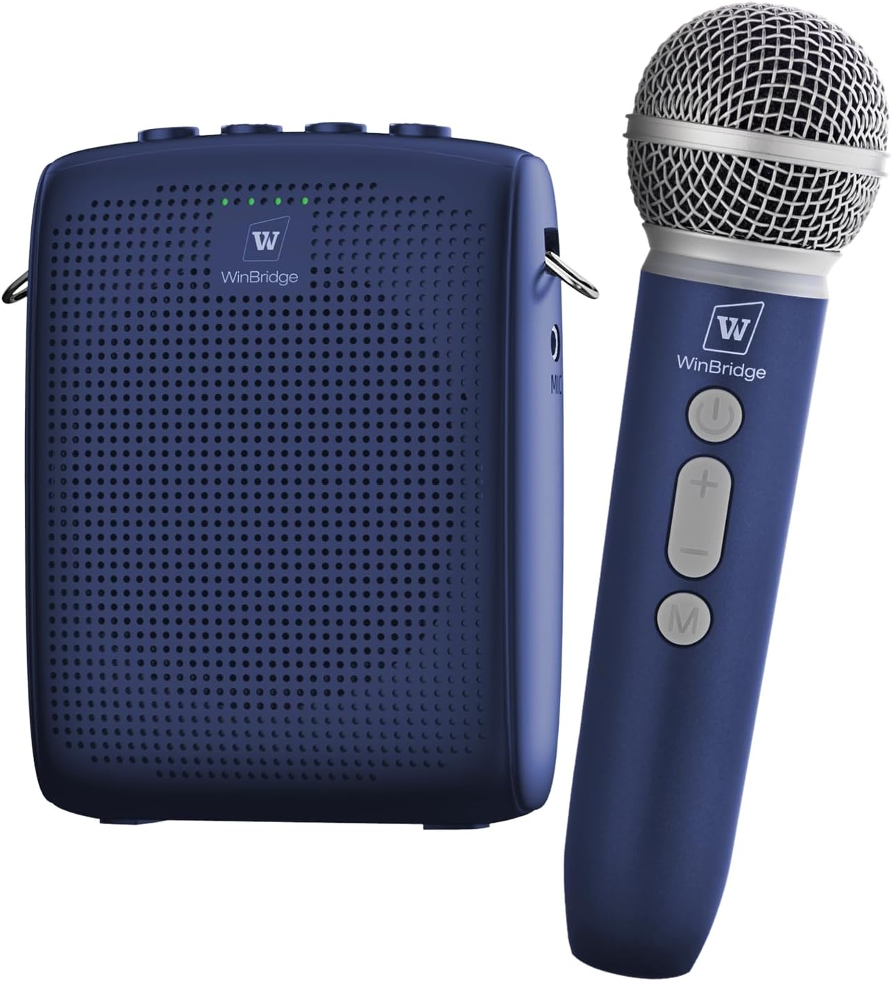 Detalle de WinBridge WB009_Blue Voice Amplifier with Wireless Mic, 15W, Blue