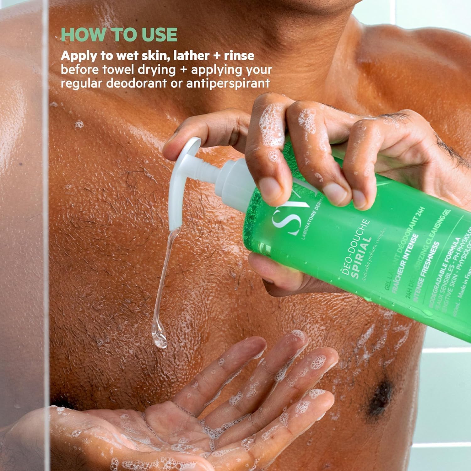 Detalle de SVR SPIRIAL All-over 24hr Deodorising Wash-Off Cleansing Gel — Aluminium Salts-Free
