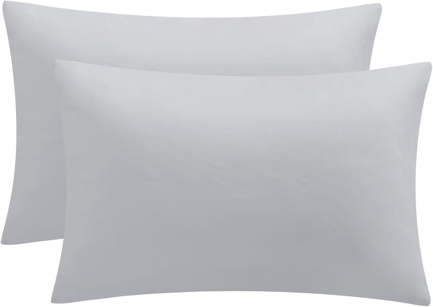 Tifschlaf Tifschlaf Pillow Cases 2 Pack (Light Grey) – Super-Soft Brushed Microfibre Standard Queen Pillow Covers, Envelope Closure, 50x75 cm