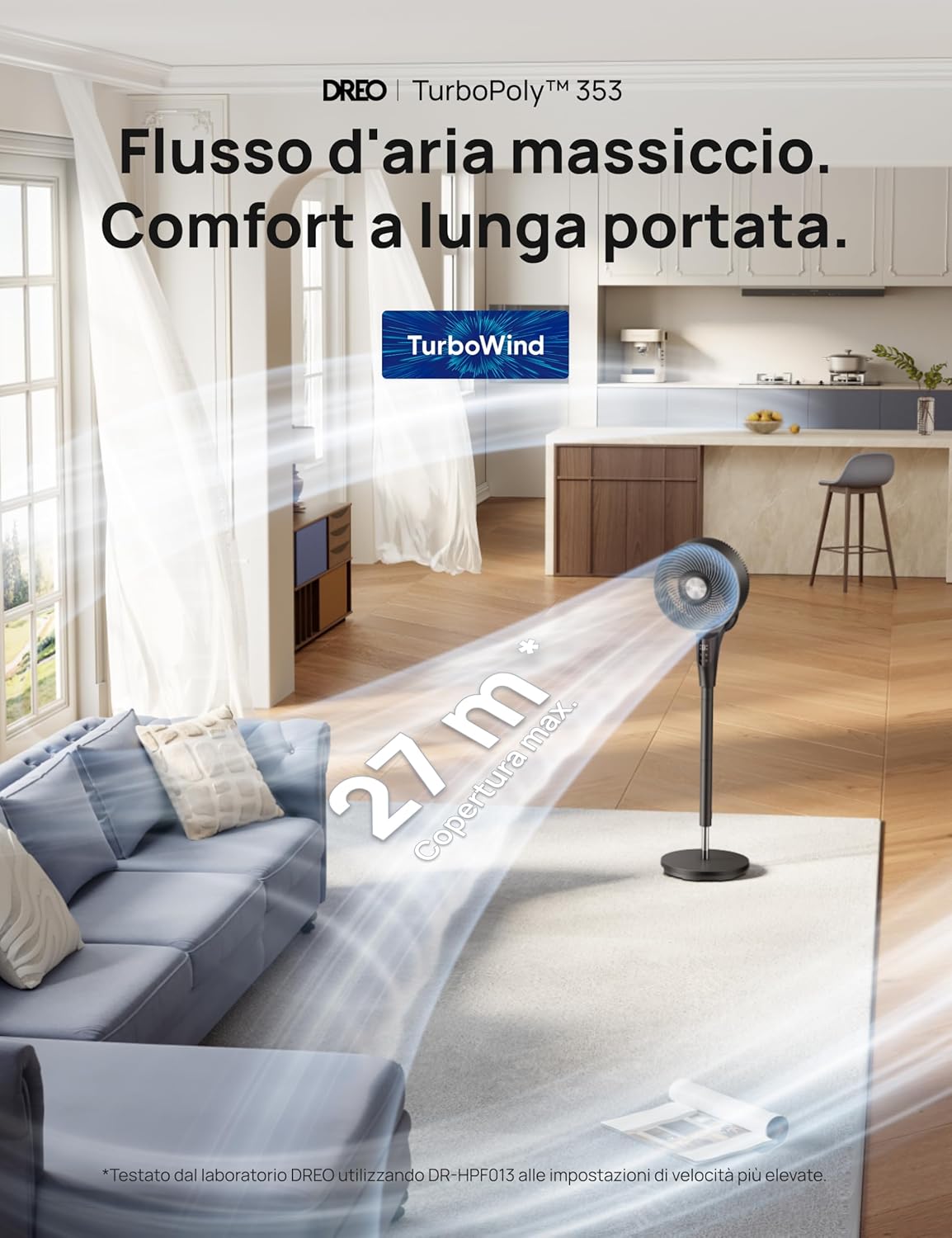 Thumbnail 1 de Dreo Ventilatore a piantana silenzioso per camera da letto con oscillazione 90° e timer 8H